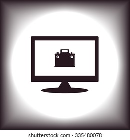 car battery. icon. vector design