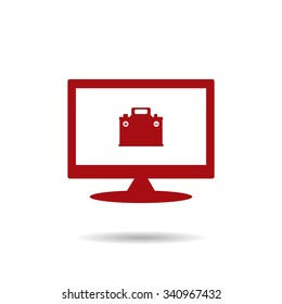 car battery. icon. vector design