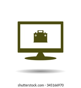 car battery. icon. vector design