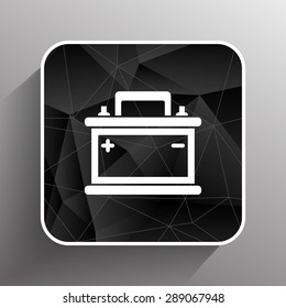 car battery icon vector electric power sign.