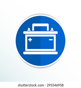 car battery icon vector electric power sign.