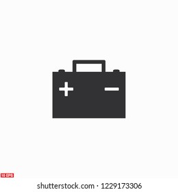car battery icon. Vector  Eps 10 
