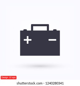 car battery icon. Vector  Eps 10 