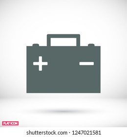 car battery icon. Vector  Eps 10 