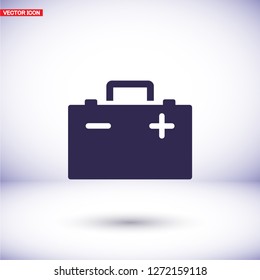car battery icon. Vector  Eps 10 