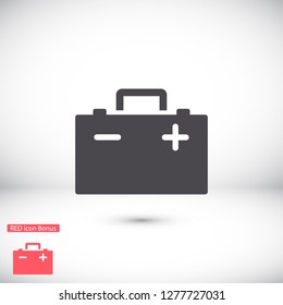 car battery icon. Vector  Eps 10 