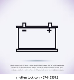 car battery icon. Vector Eps 10