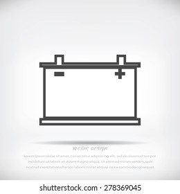car battery icon. Vector Eps 10