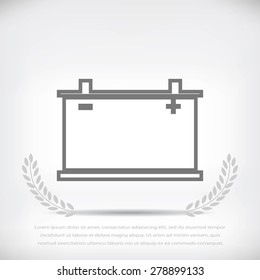 car battery icon. Vector Eps 10