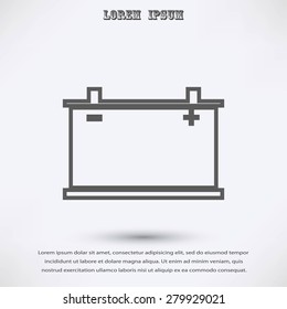 car battery icon. Vector Eps 10