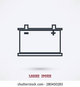 car battery icon. Vector Eps 10
