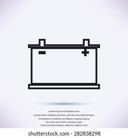 car battery icon. Vector Eps 10