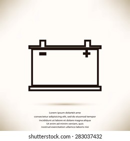 car battery icon. Vector Eps 10