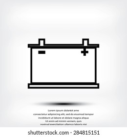 car battery icon. Vector Eps 10