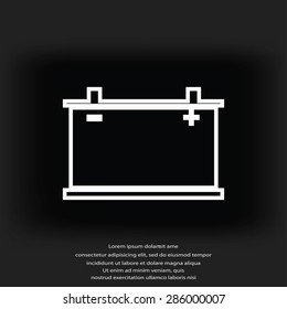 car battery icon. Vector Eps 10
