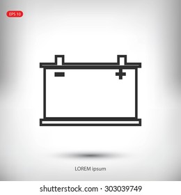 car battery icon. Vector Eps 10
