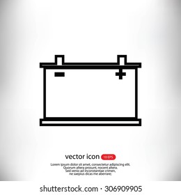 car battery icon. Vector Eps 10