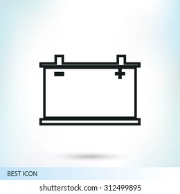 car battery icon. Vector Eps 10