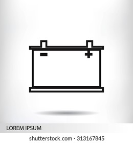 car battery icon. Vector Eps 10