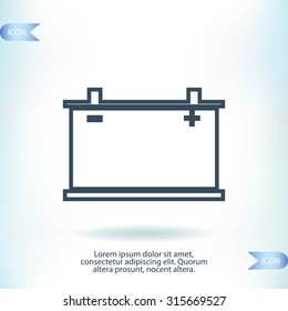 car battery icon. Vector Eps 10