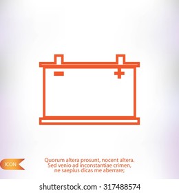 car battery icon. Vector Eps 10