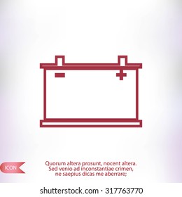 car battery icon. Vector Eps 10