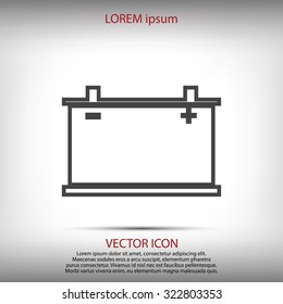 car battery icon. Vector Eps 10