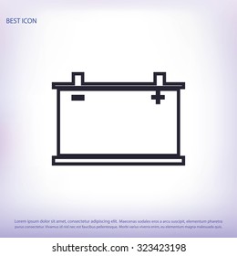 car battery icon. Vector Eps 10