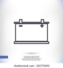 car battery icon. Vector Eps 10