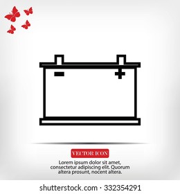car battery icon. Vector Eps 10