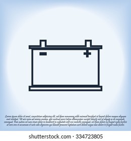 car battery icon. Vector Eps 10