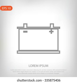 car battery icon. Vector Eps 10