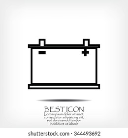 car battery icon. Vector Eps 10