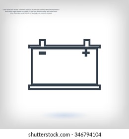 car battery icon. Vector Eps 10