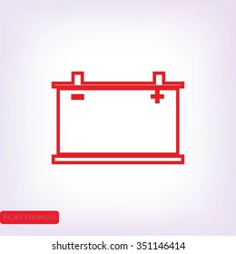 car battery icon. Vector Eps 10