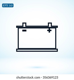 car battery icon. Vector Eps 10
