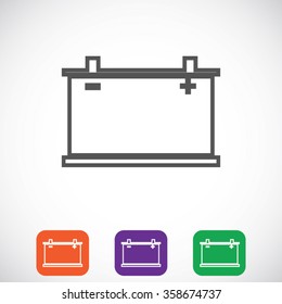 car battery icon. Vector Eps 10