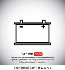 car battery icon. Vector Eps 10