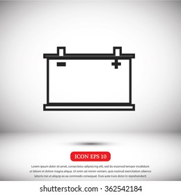 car battery icon. Vector Eps 10