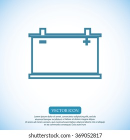 car battery icon. Vector Eps 10
