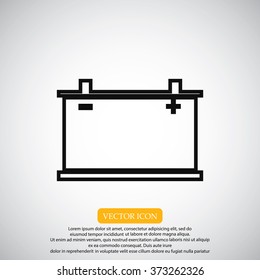 car battery icon. Vector Eps 10