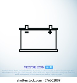 car battery icon. Vector Eps 10