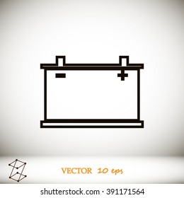 car battery icon. Vector Eps 10