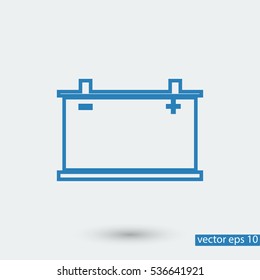 car battery icon. Vector Eps 10, vector best flat icon, EPS