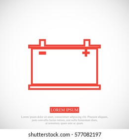 car battery icon. Vector Eps 10, vector best flat icon, EPS