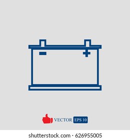 car battery icon. Vector Eps 10, vector best flat icon, EPS