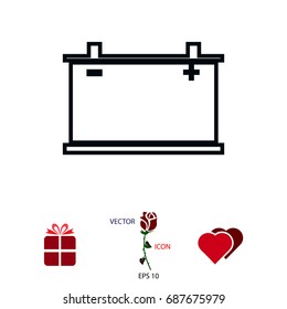 car battery icon. Vector Eps 10, vector best flat icon, EPS