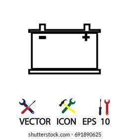 car battery icon. Vector Eps 10, vector best flat icon, EPS