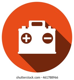 car battery Icon, vector, icon flat
