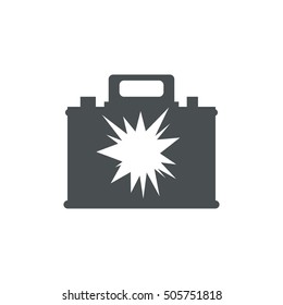 Car Battery Icon Vector flat design style